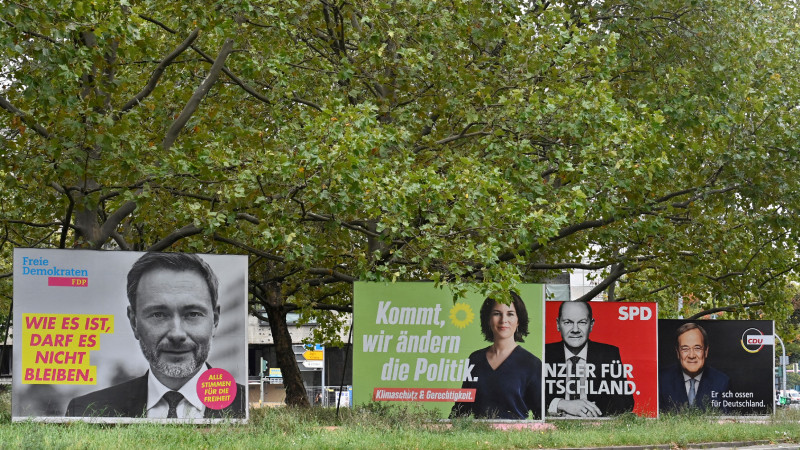 GERMANY-POLITICS-ELECTION-PARTIES-POSTERS