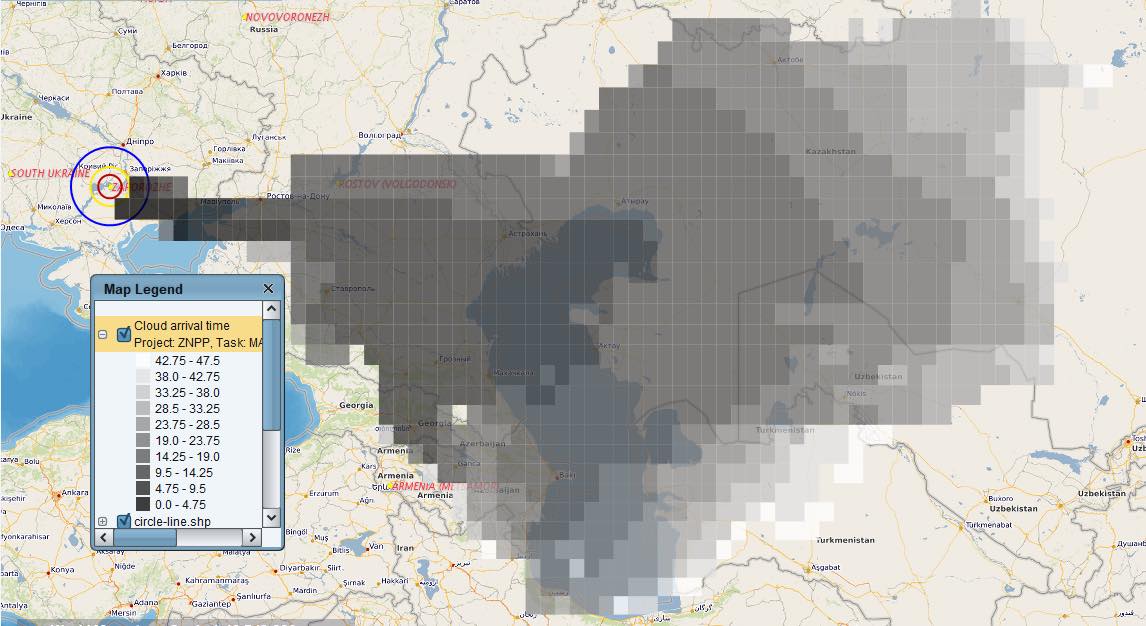 Erre terjedne az atomfelhő Ukrajnából