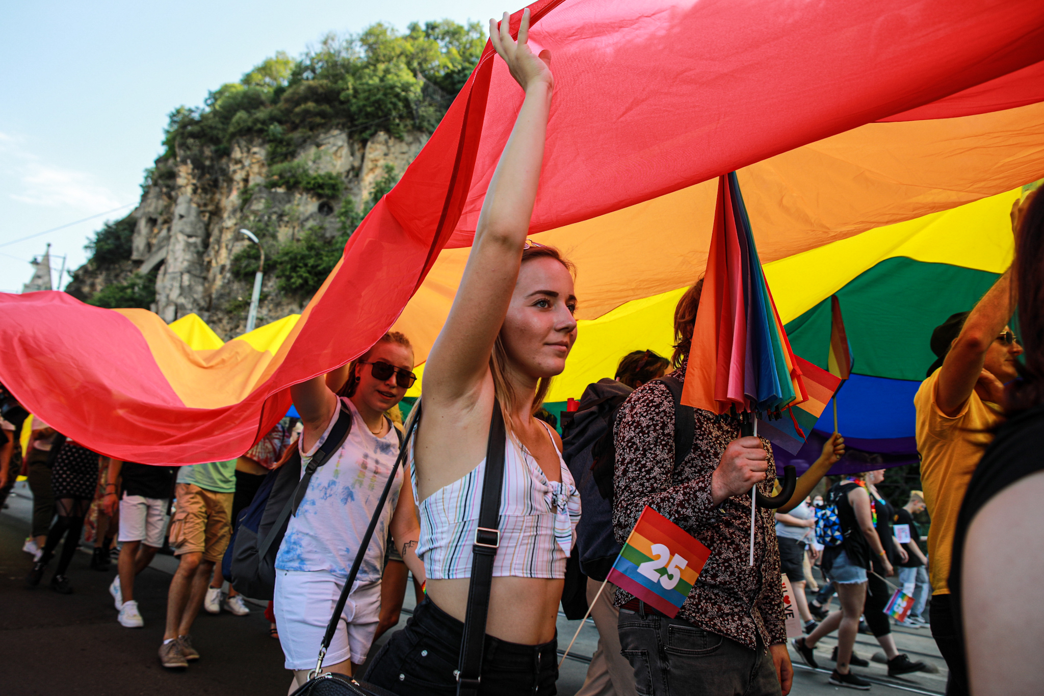 Vidám és kevésbé vidám emberek a Budapest Pride-on - galéria