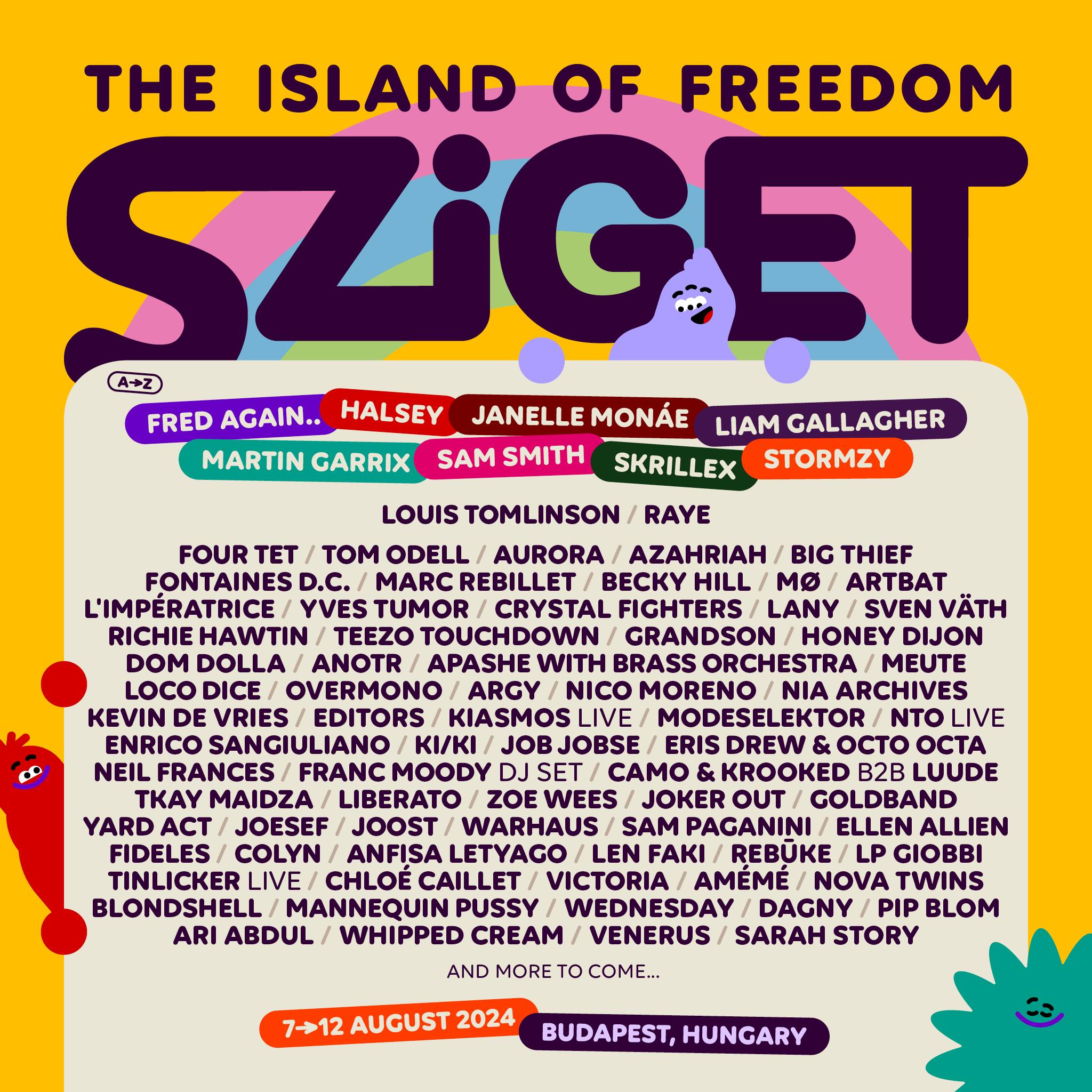 Sziget - Halsey, Liam Gallagher és Skrillex is fellép az idei fesztiválon