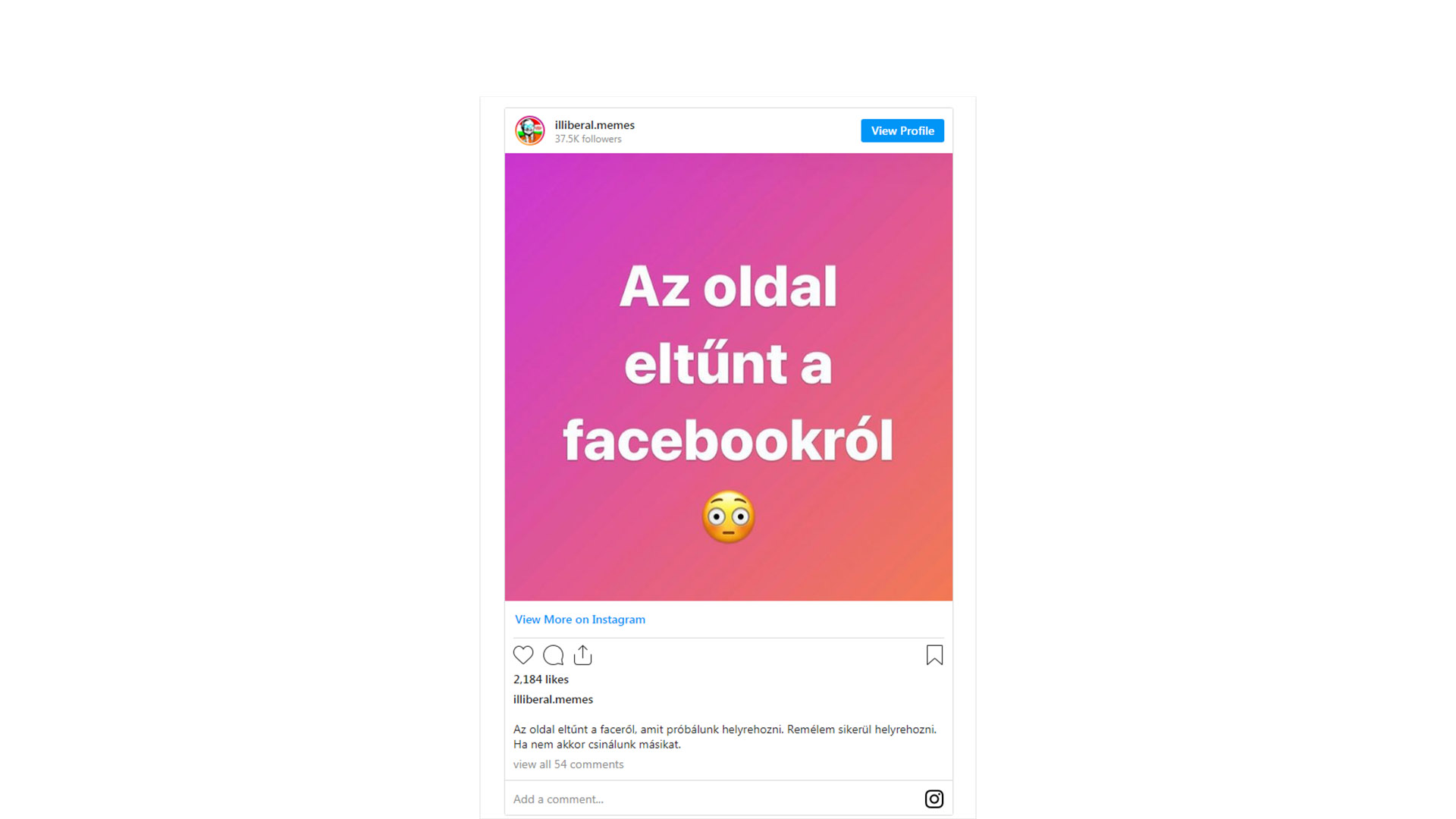 Eltűnt a Facebookról az egyik legnagyobb magyar mémoldal