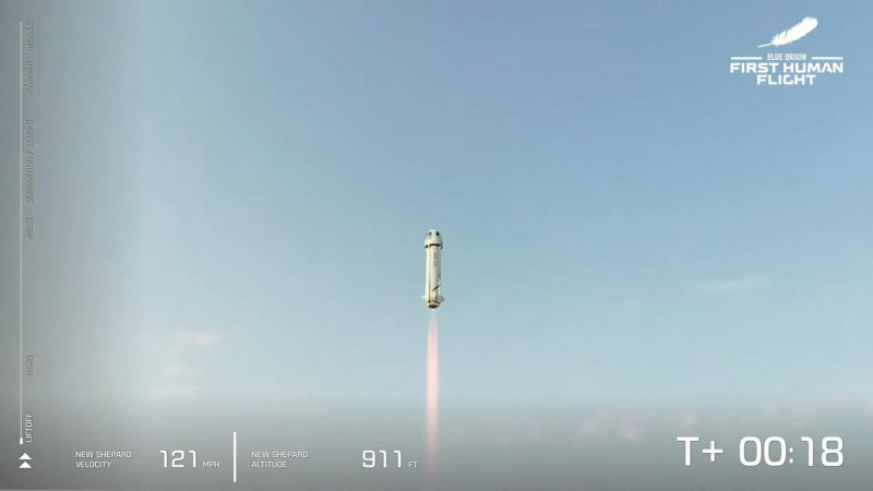 Blue Origin's Manned Launch Of New Shepard Rocket