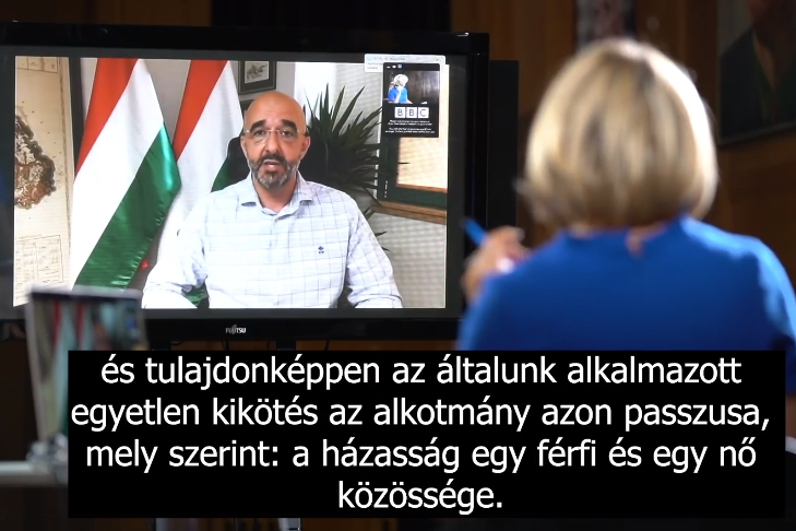 Kovács Zoltán a BBC riporterének: a homoszexuális és a heteroszexuális pároknak egyenlő jogaik vannak Magyarországon