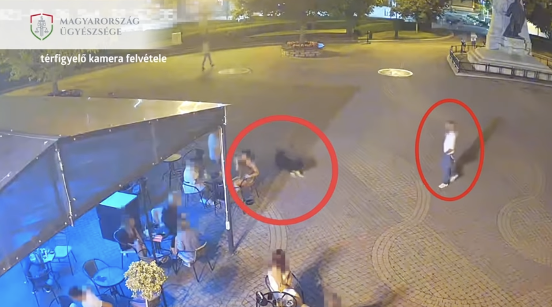 Videón: kutyák miatt verekedett össze két férfi a nyíregyházi főtéren