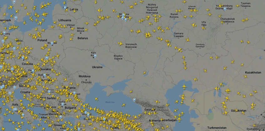 Így néz ki jelenleg az ukrán és orosz légtér