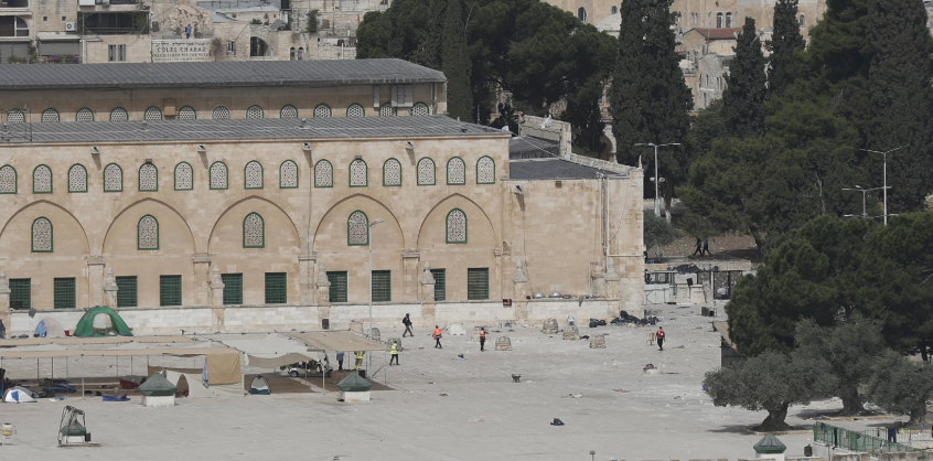 Véget értek a reggeli zavargások az Al-Aksza mecsetnél Jeruzsálemben