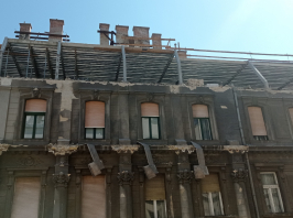 Luxulakások épülnek a leomlott belvárosi tetőtér helyén
