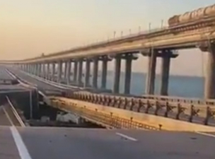 VIDEÓ - Így néz ki a Krími híd a robbantás után