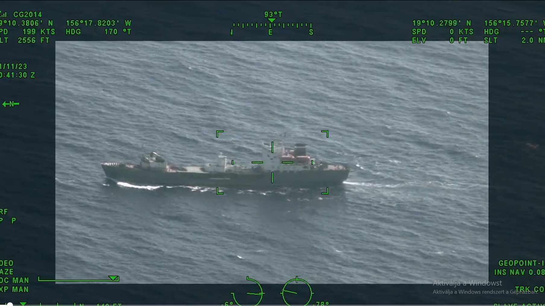 Az amerikai parti őrség egy orosz „hírszerző hajót” követ Hawaii előtt