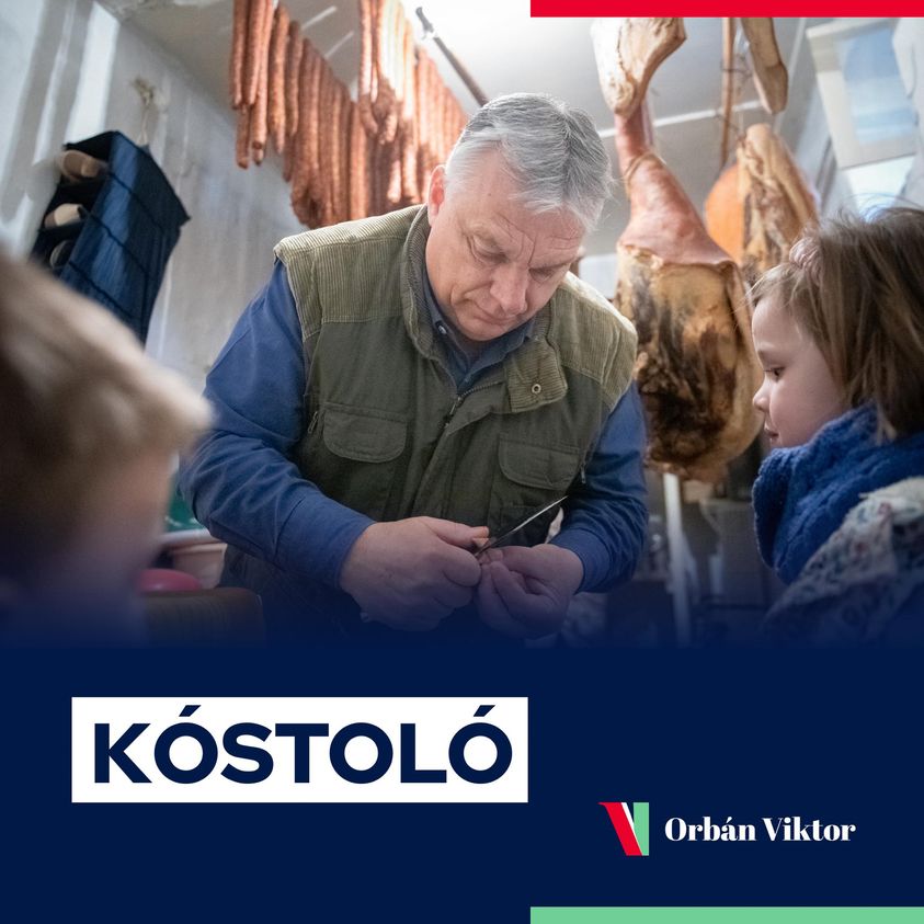 Ezúttal sonkát vett az unokákkal Orbán