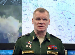 Az orosz védelmi minisztérium szóvivője Bahmut nyugati negyedeiért folyó harcokról számolt be
