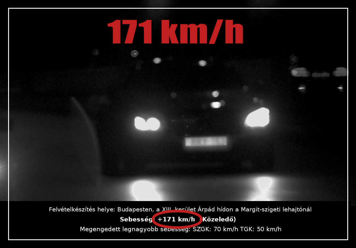 Még mindig túl sok a száguldozó az Árpád-hídon – 171 km/h az új rekord!