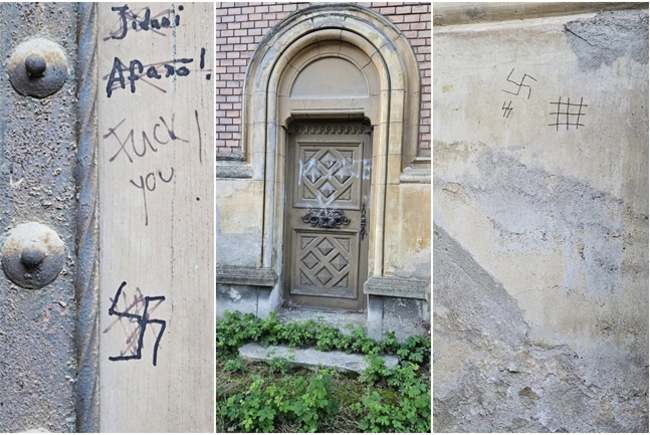 Durva antiszemita firkák kerültek a temesvári zsinagógára