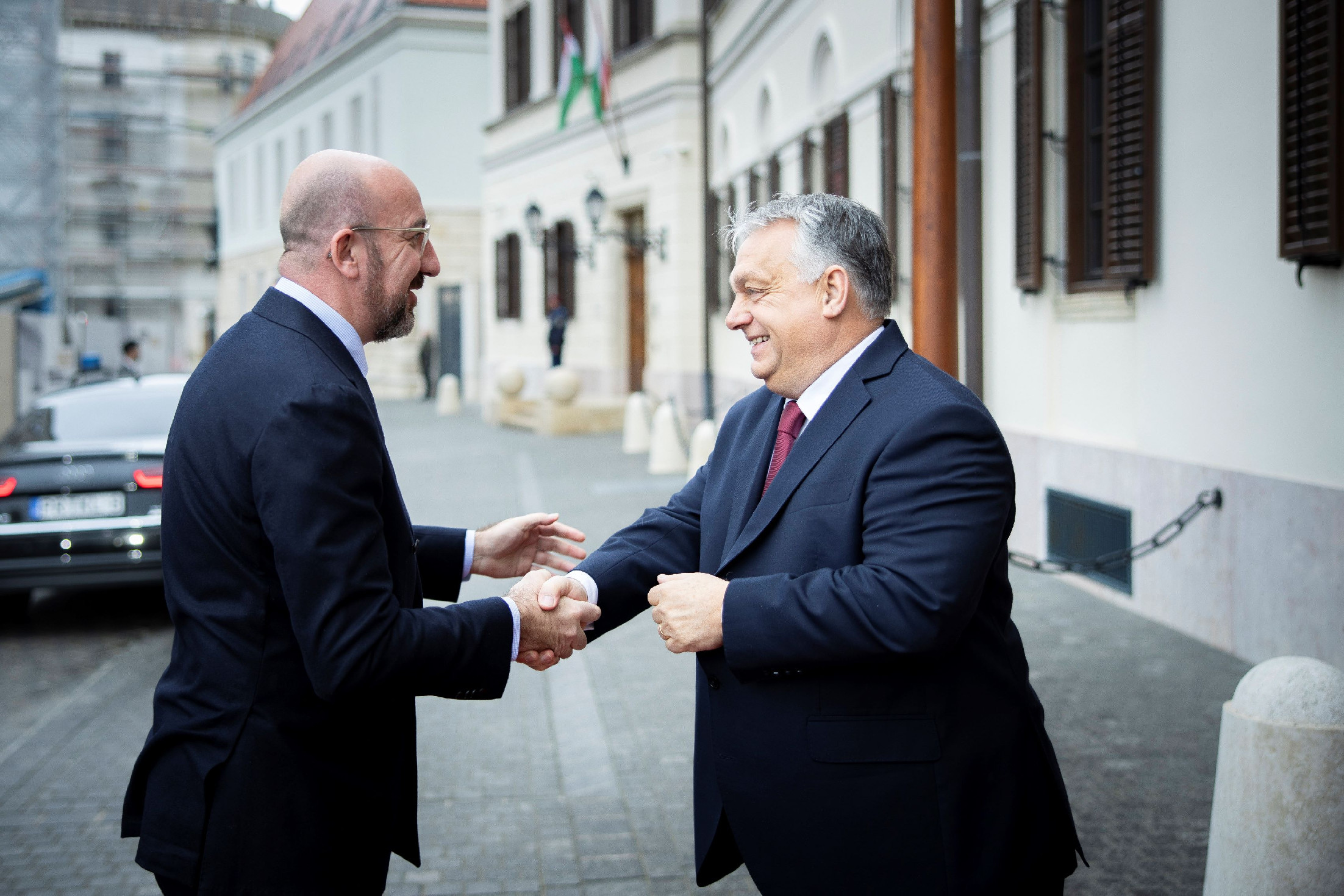 Orbán a Karmelitában fogadta az Európai Tanács elnökét