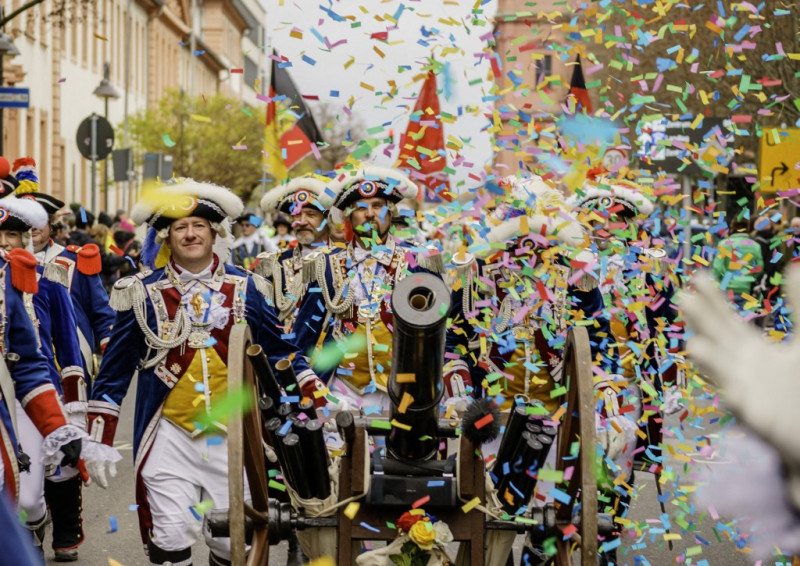 Traditional New Year's parade of the carnival guards