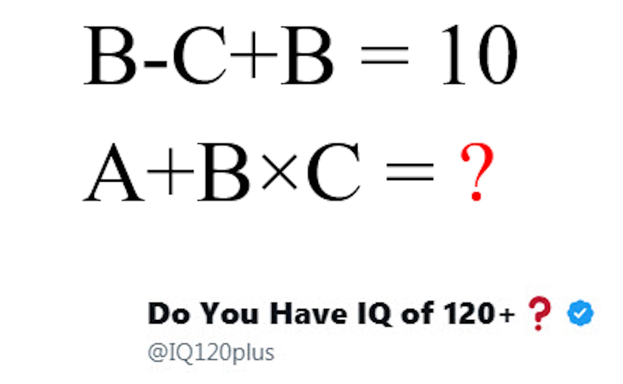 Egy kis matek: ha 20 másodperc alatt megfejti ezt, akkor önnek 120 feletti az IQ-ja!