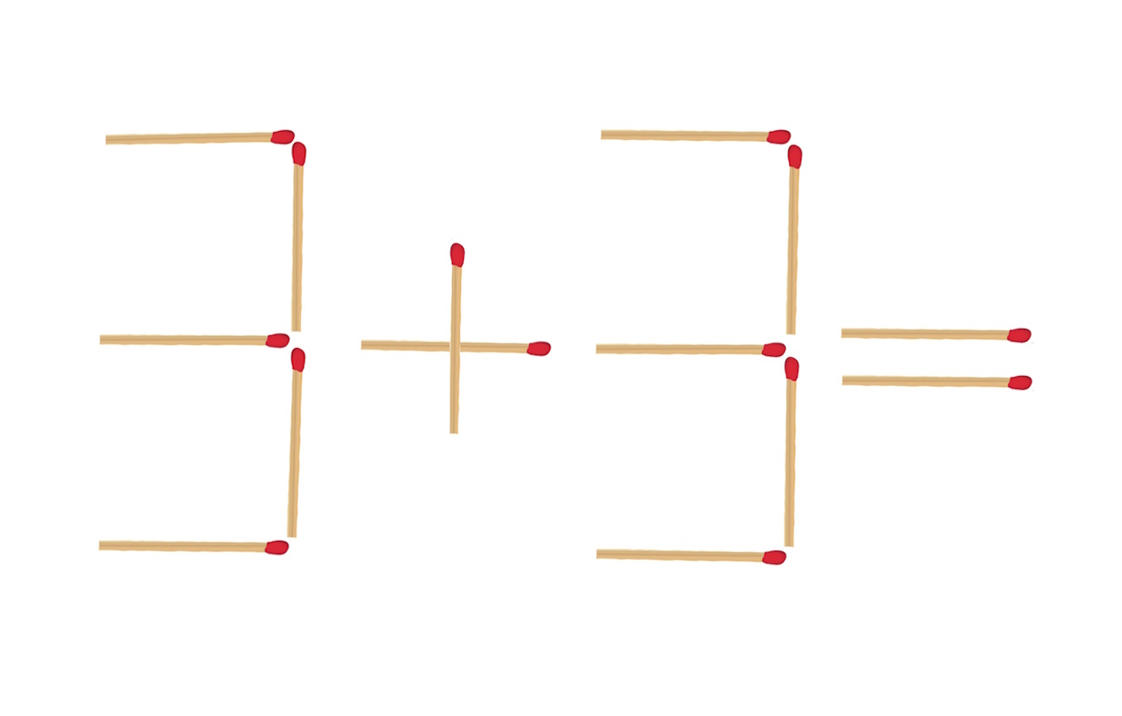 Félperces IQ-teszt gyufákkal: helyezzen át két szálat, hogy az egyenlet helyessé váljon!