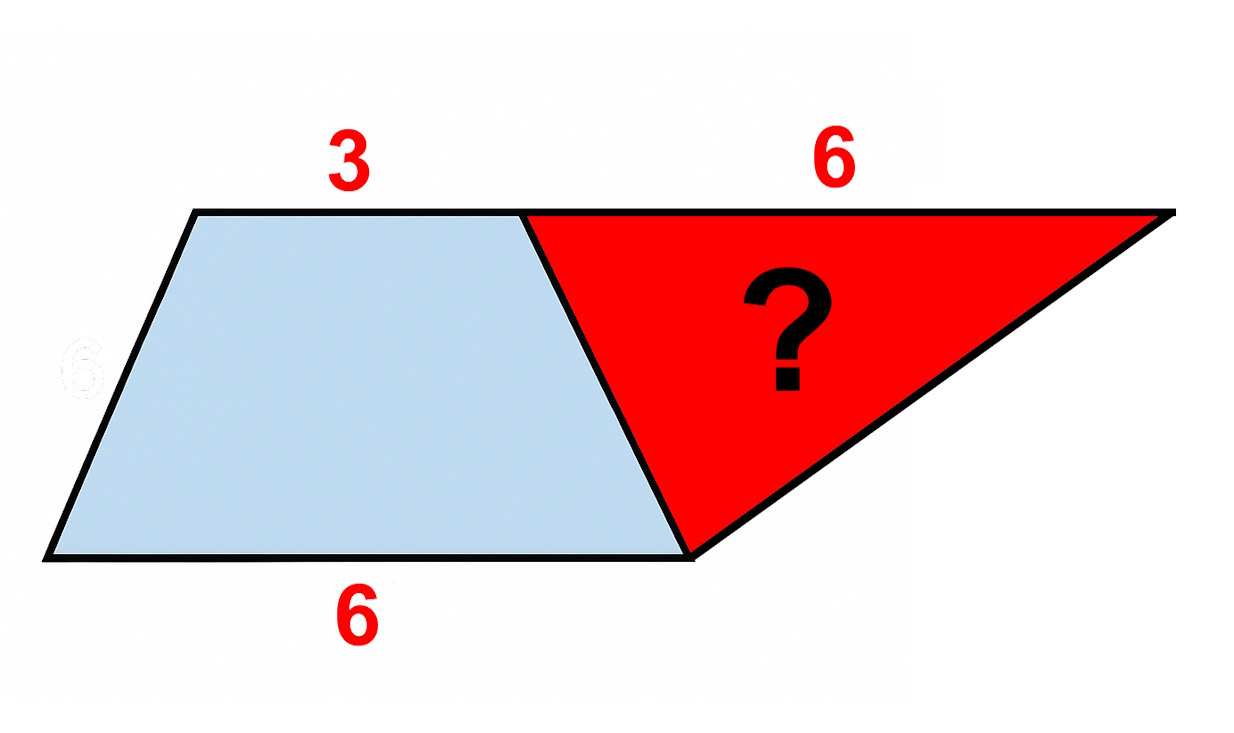 Agykarbantartó matek, villámgyors geometria: meg tudja mondani 1 perc alatt, mekkora a piros háromszög területe?